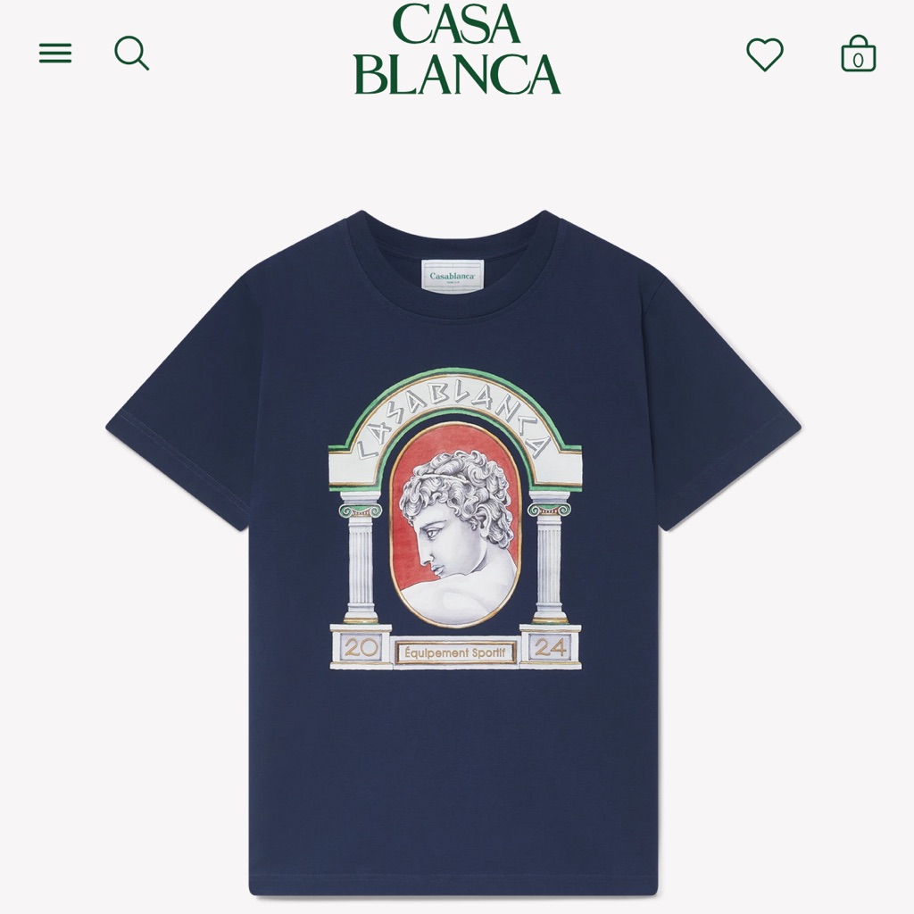 Casablanca Navy Blue Tshirt
